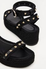 ROCKSTUD FLATFORM SANDAL IN CALFSKIN 45MM - Image 5